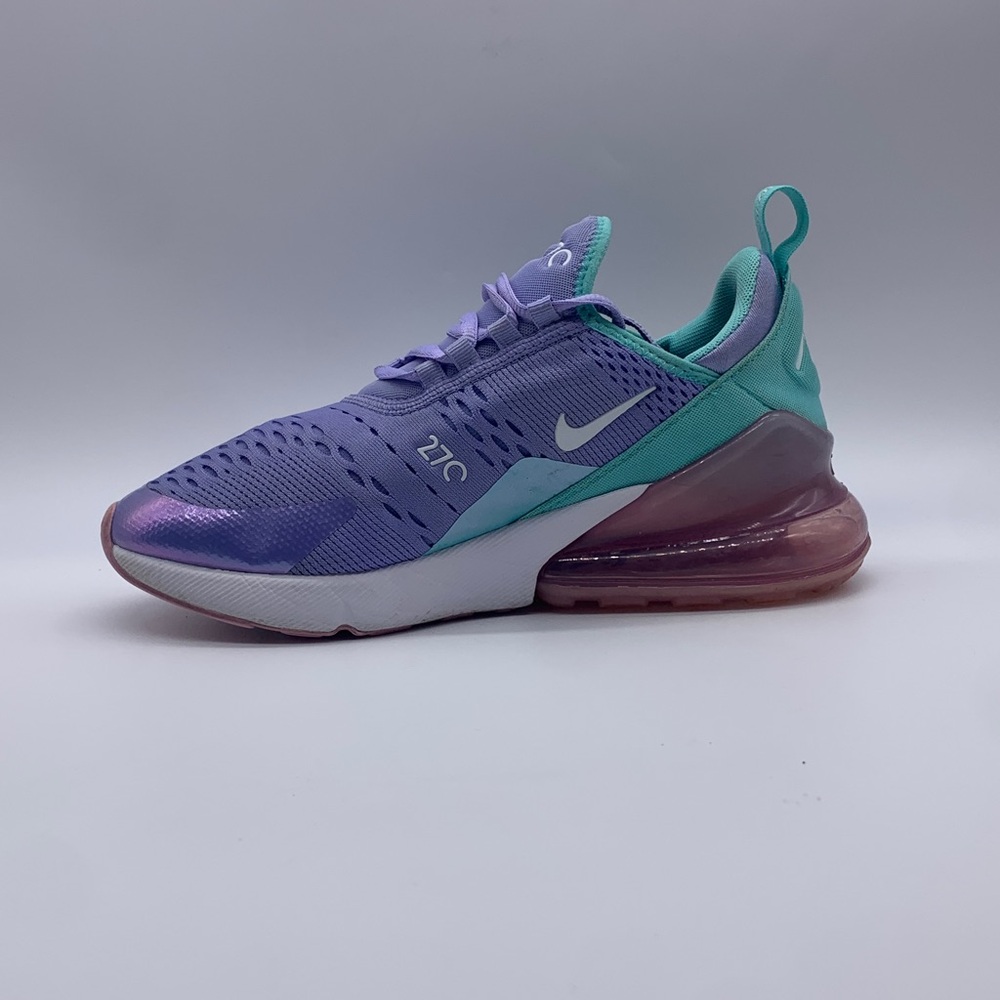 Nike Air Max 270 GS Purple‎ Teal Running Shoes BV1236-400 Youth 5.5Y Women’s 7 - Picture 8 of 10